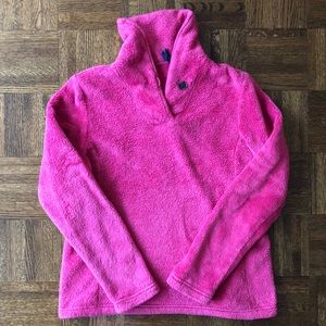 Lands’ End Pink Fleece with cowl neck- Med